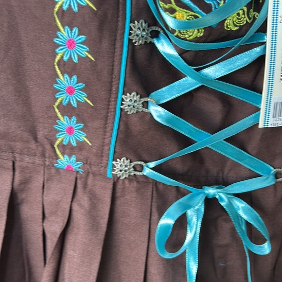 NWT Lukas Dirndle Drindle Dress Oktoberfest Barvarian German Dress Sz 12 - Picture 5 of 7